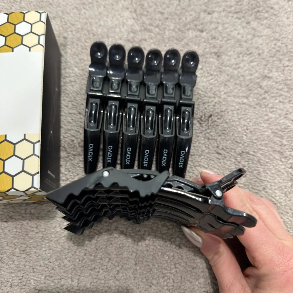 Xtava Black Pinup Hair Clips - Set of 12